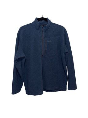 Simms Fishing Products Mens Blue Quarter Zip Fleece Pullover 2XL Fishing Jacket